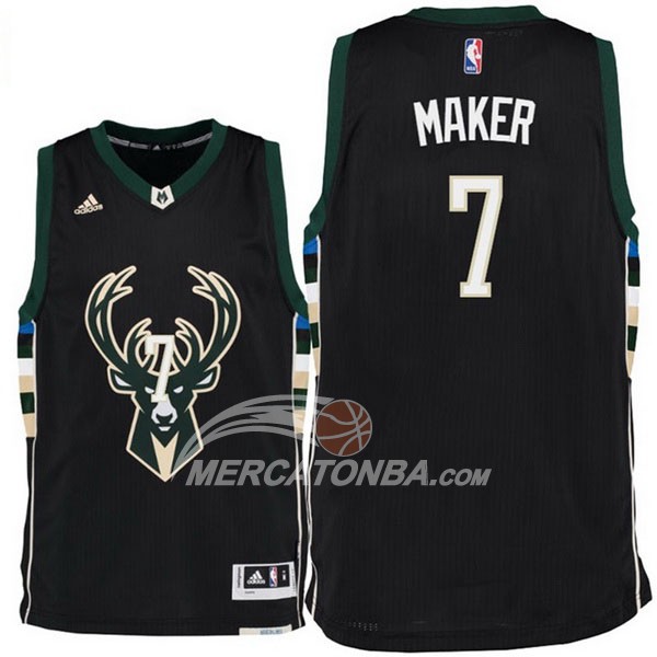Maglia NBA Maker Milwaukee Bucks Negro